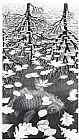Unknown Artist Famous Paintings - MC Escher Three Worlds